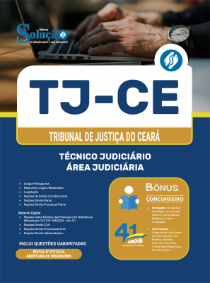Apostila TJ-CE  2026 - Técnico Judiciário – Área Judiciária - Imagem 3